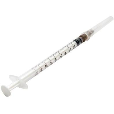 1mm Syringe with 3 Body Precision Plunger Luer Slip Connection